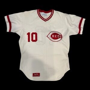 Rawlings Cincinnati Reds #10 Throwback Jersey Size 42 Made USA Big Red Machine